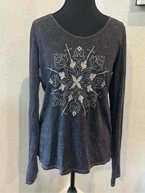 Urban X Y2K Purple Long Sleeve With Grey Embroidery